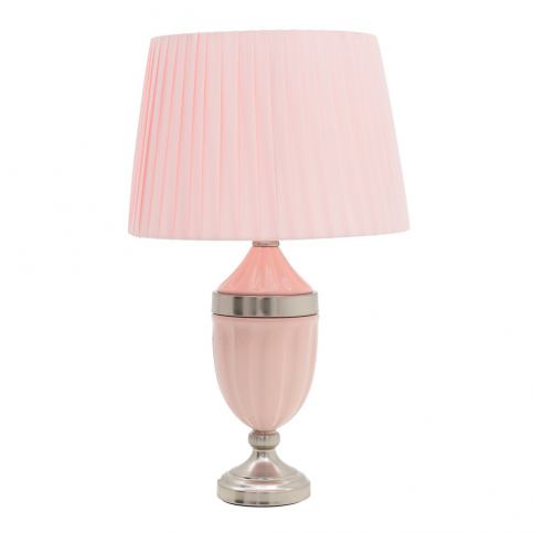 Světle růžová stolní lampa InArt Glamorous, výška 58 cm - Bonami.cz