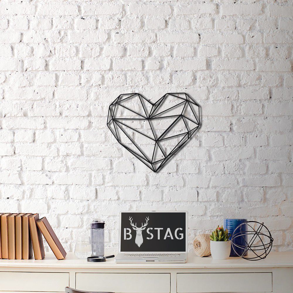 Nástěnná kovová dekorace Heart, 40 x 37 cm - Bonami.cz