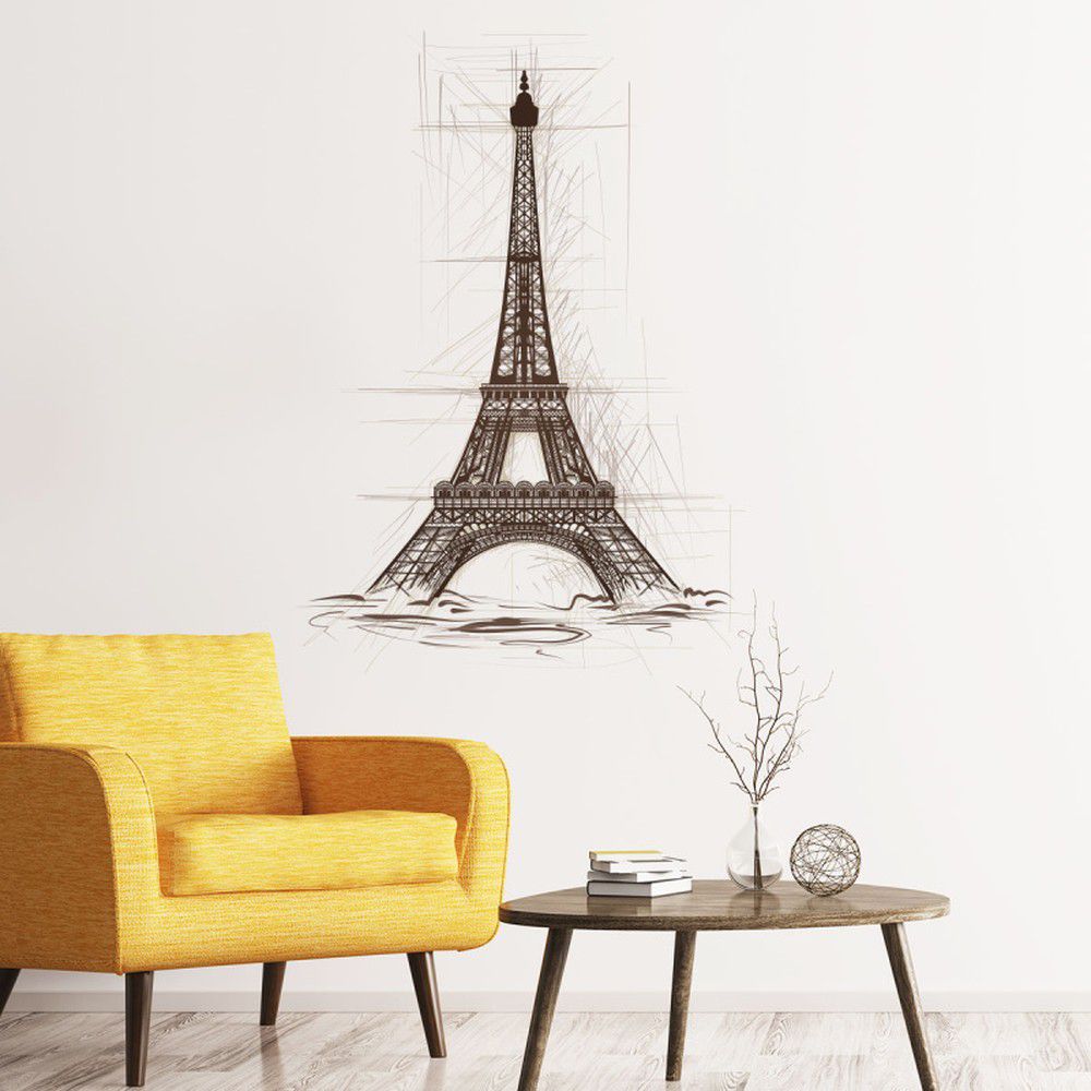 Nástěnná samolepka Ambiance Wall Decal Eiffel Tower Drawing, 55 x 40 cm - Bonami.cz