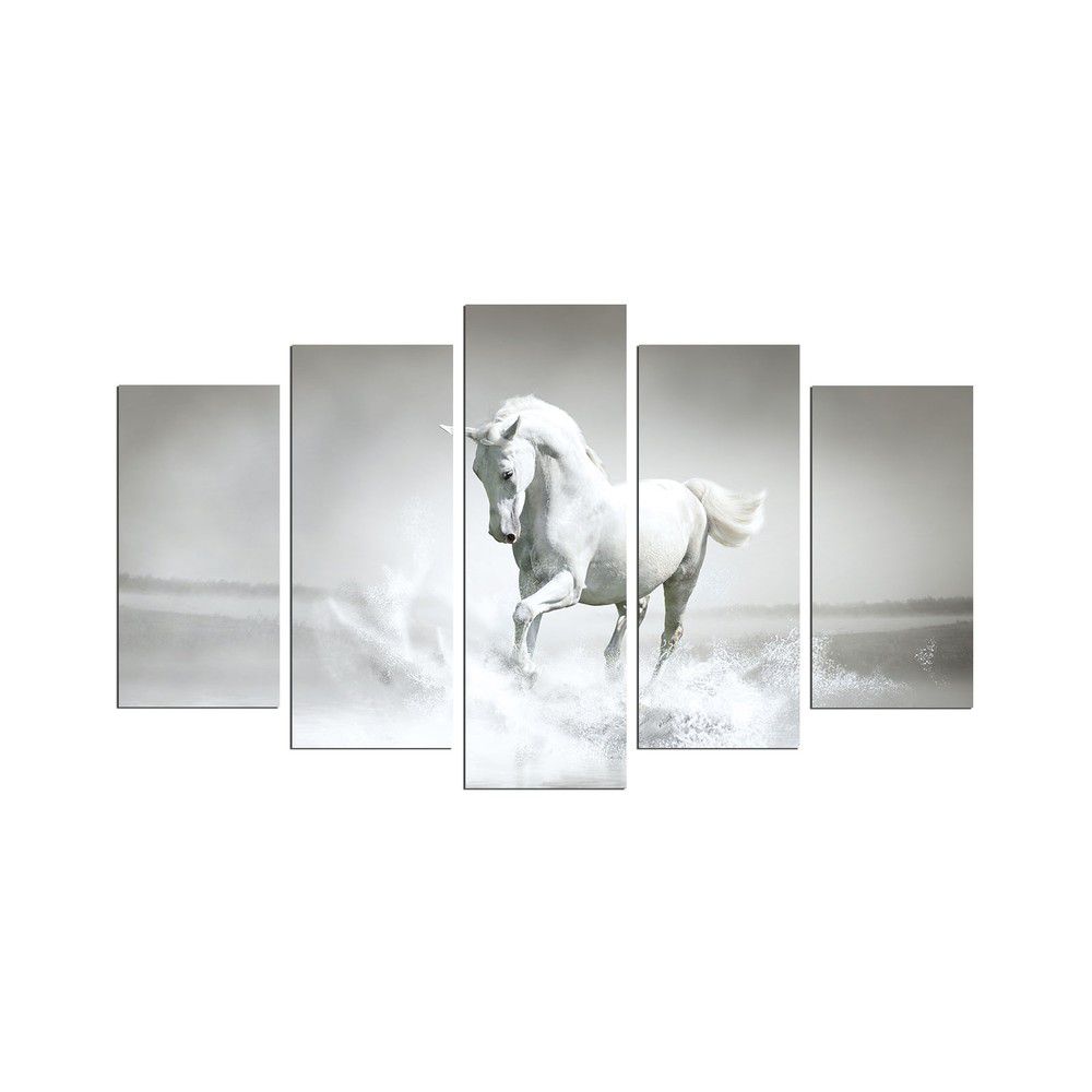 Hanah Home Vícedílný obraz White Horse 110x60 cm - Bonami.cz
