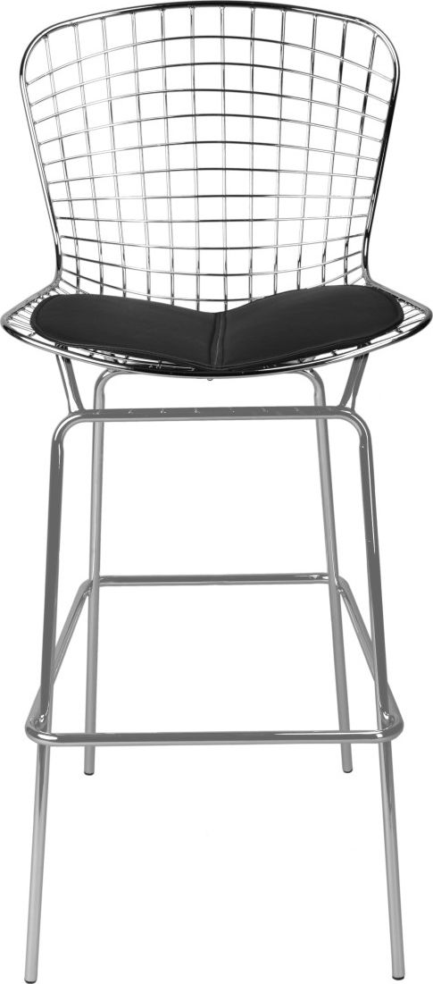Mørtens Furniture Barová židle William, chrom/černá Barva: chrom / černá - M DUM.cz