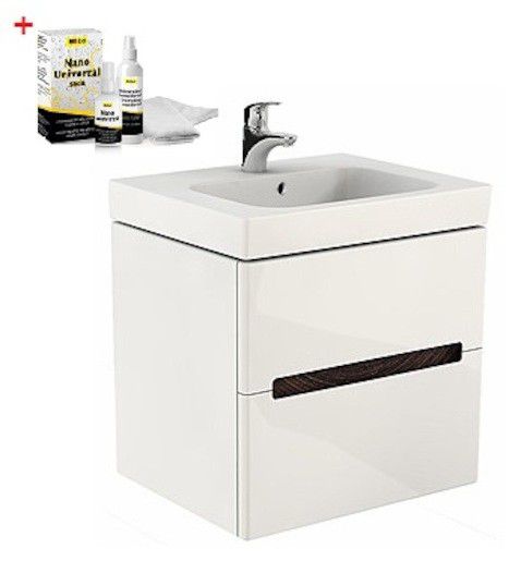 Koupelnová skříňka s umyvadlem Kolo Modo 80x63 cm bílá lesk SIKONKOM80BL - Siko - koupelny - kuchyně