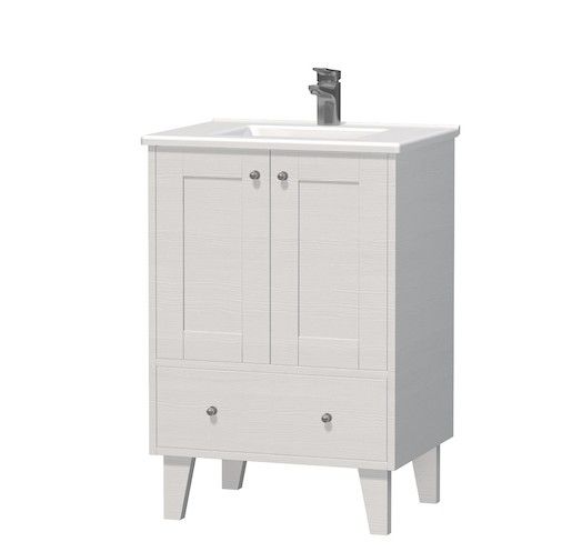 Koupelnová skříňka s umyvadlem Naturel Provence 60x46 cm bílá PROVENCE60BT - Siko - koupelny - kuchyně