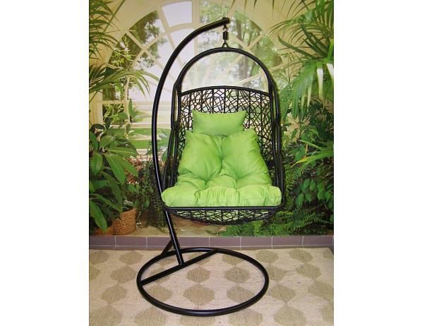 Závěsné relaxační křeslo SEWA, zelený sedák - FORLIVING