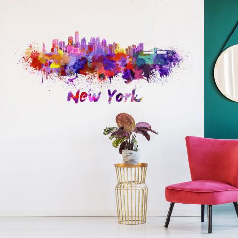 Nástěnná samolepka Ambiance Wall Decal New York Design Watercolor, 40 x 95 cm - Bonami.cz