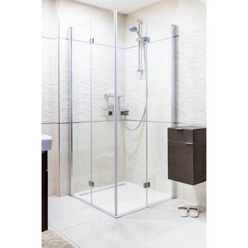 Sprchový kout Anima SK skládací 80 cm, čiré sklo, chrom profil, univerzální SIKOSK8080 - Siko - koupelny - kuchyně