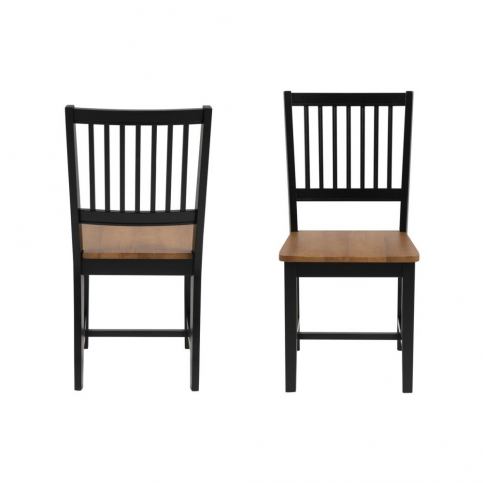 Sada 2 hnědo-černých jídelních židlí Actona Brisbane - Bonami.cz