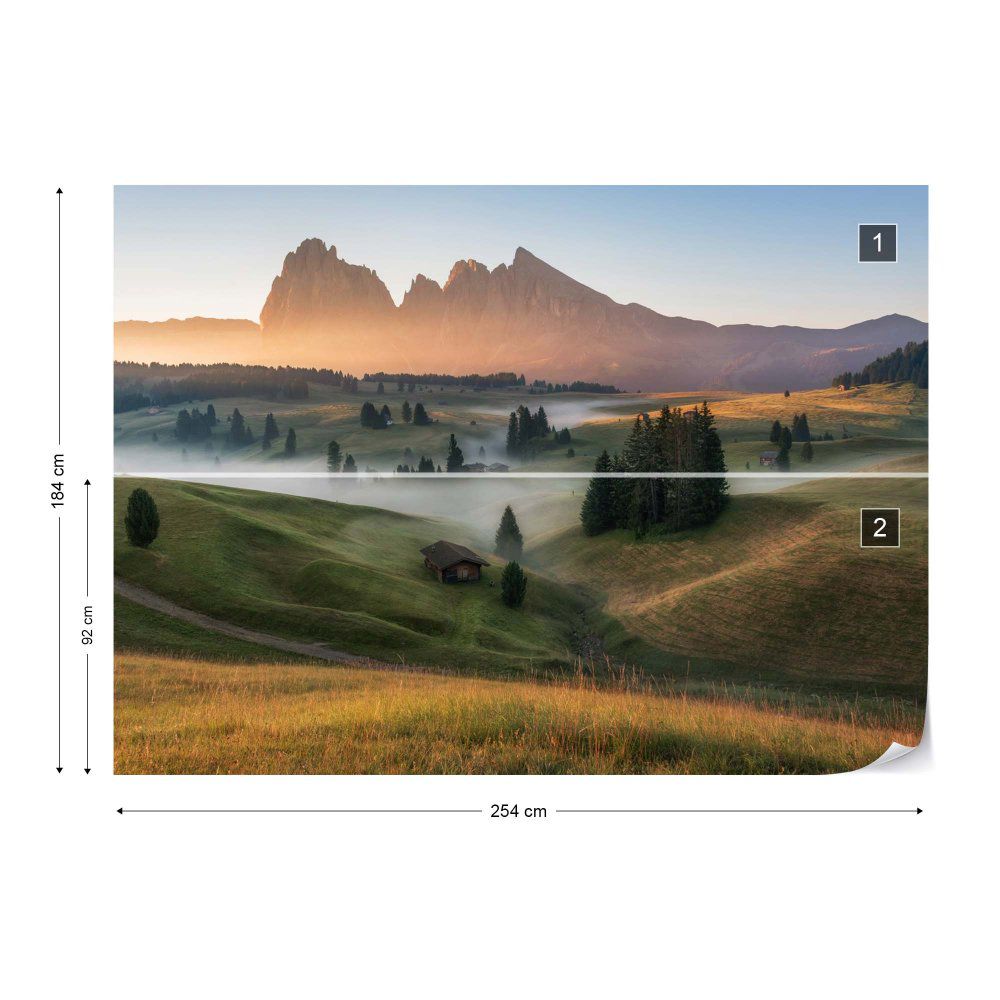 Fototapeta GLIX - Alpine Mist + lepidlo ZDARMA Vliesová tapeta  - 254x184 cm - GLIX DECO s.r.o.