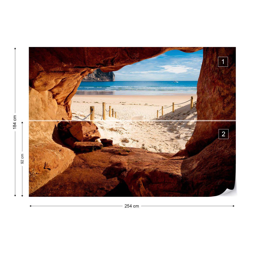Fototapeta GLIX - Beach Path Cave + lepidlo ZDARMA Vliesová tapeta  - 254x184 cm - GLIX DECO s.r.o.