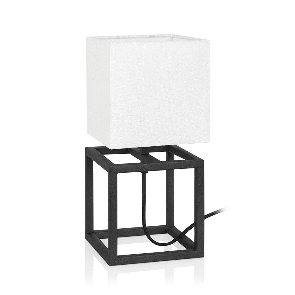 Černo-bílá stolní lampa Markslöjd Cube, 15 x 15 cm - Bonami.cz