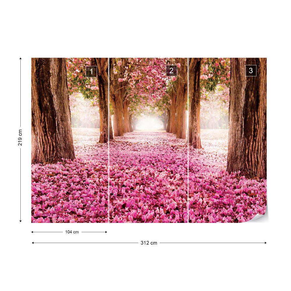 Fototapeta GLIX - Flowers Blossom Trees Forest Nature + lepidlo ZDARMA Vliesová tapeta  - 312x219 cm - GLIX DECO s.r.o.