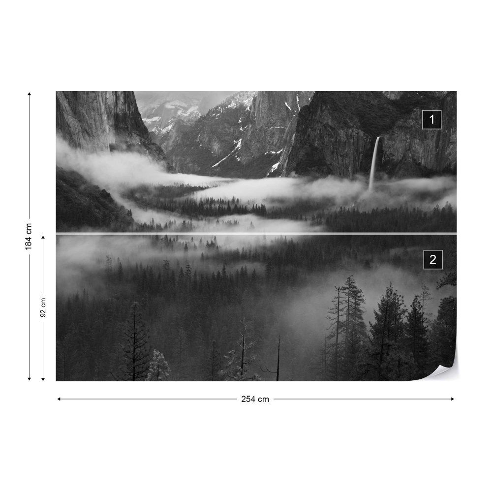 Fototapeta GLIX - Fog Floating In Yosemite Valley + lepidlo ZDARMA Vliesová tapeta  - 254x184 cm - GLIX DECO s.r.o.