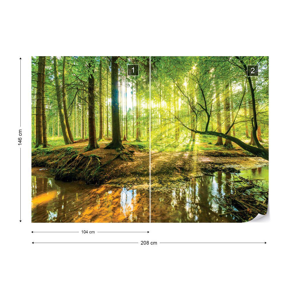 Fototapeta GLIX - Forest Lake + lepidlo ZDARMA Vliesová tapeta  - 208x146 cm - GLIX DECO s.r.o.