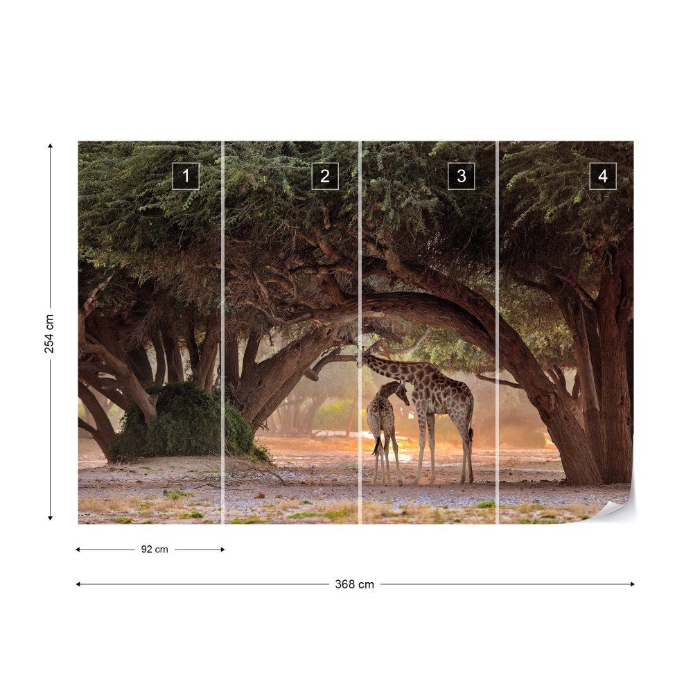 Fototapeta GLIX - Giraffe In Namibia + lepidlo ZDARMA Vliesová tapeta  - 368x254 cm - GLIX DECO s.r.o.