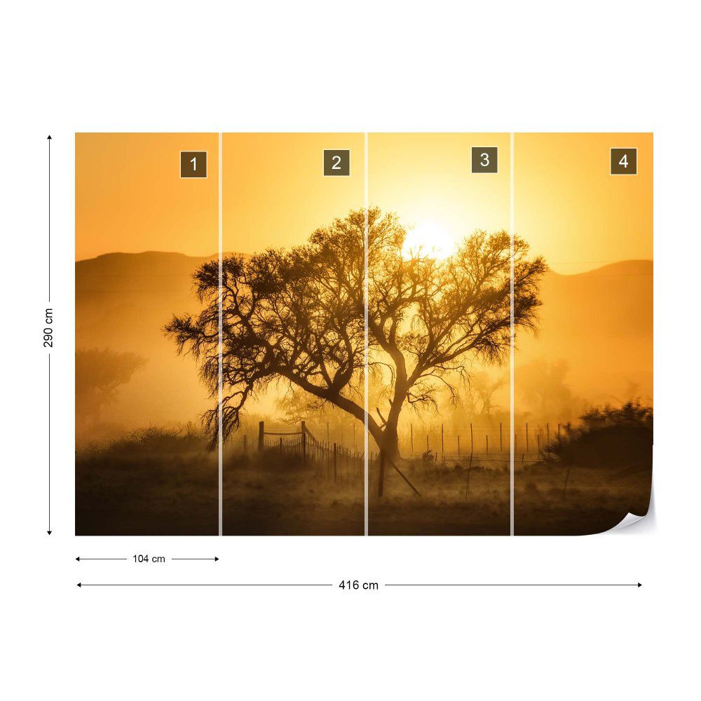 Fototapeta GLIX - Golden Sunrise + lepidlo ZDARMA Vliesová tapeta  - 416x290 cm - GLIX DECO s.r.o.