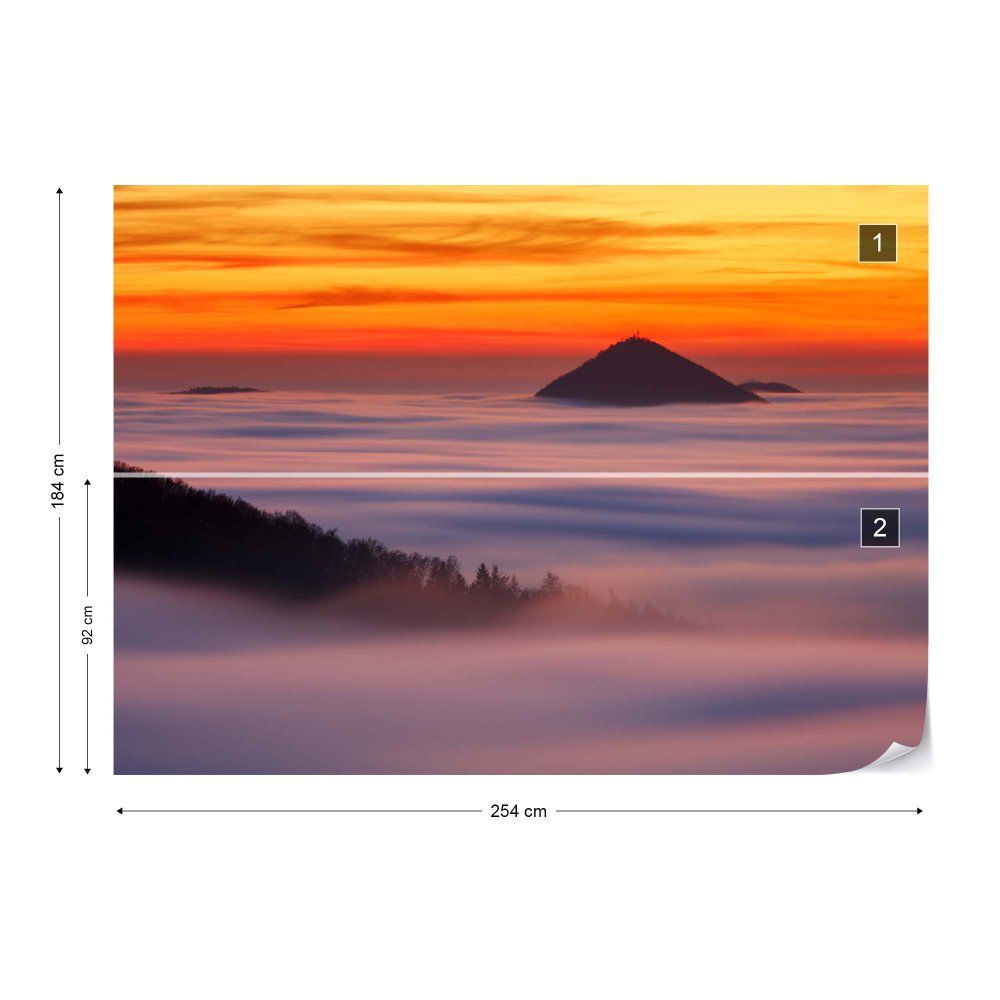 Fototapeta GLIX - Islands In The Clouds + lepidlo ZDARMA Vliesová tapeta  - 254x184 cm - GLIX DECO s.r.o.