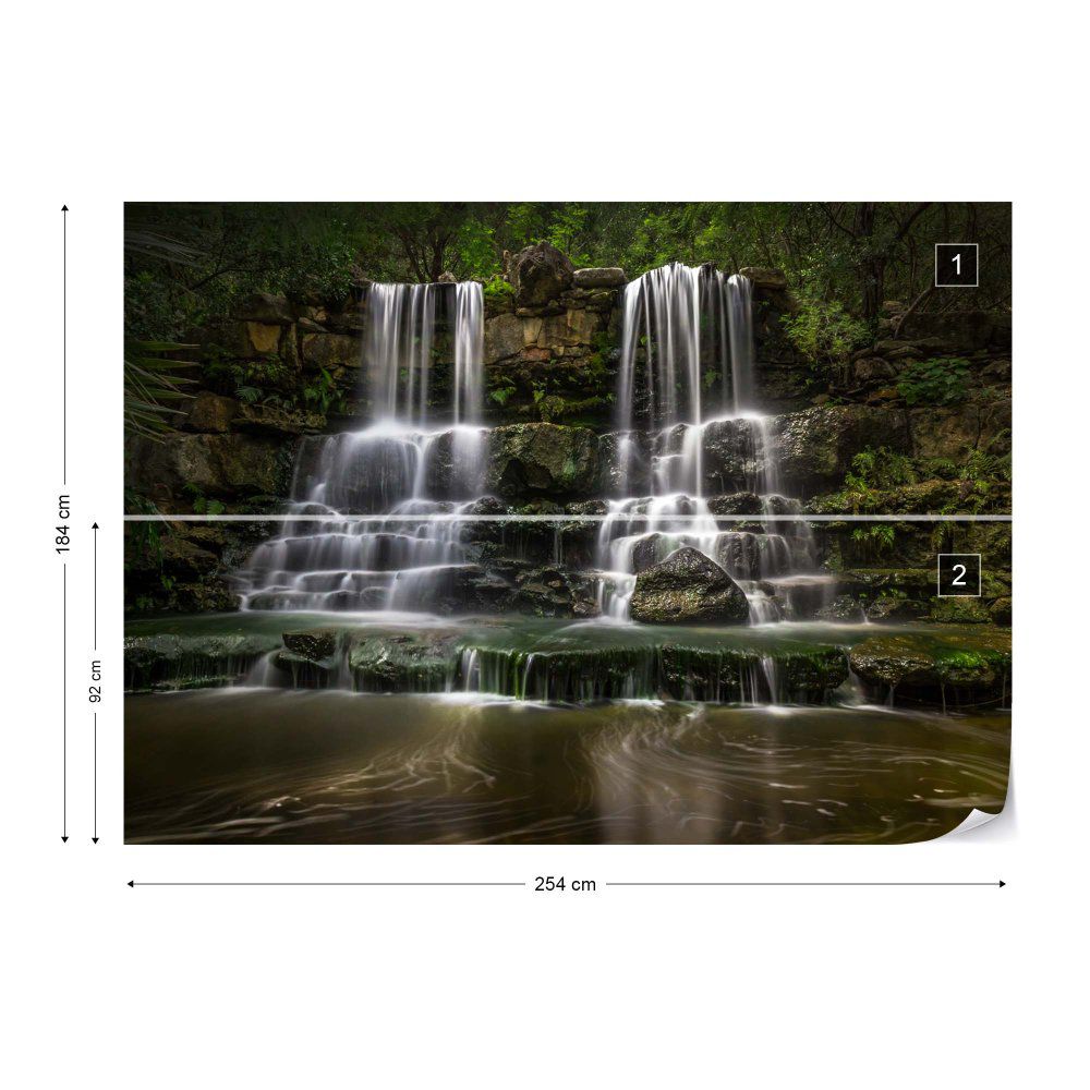 Fototapeta GLIX - Jungle Waterfalls + lepidlo ZDARMA Vliesová tapeta  - 254x184 cm - GLIX DECO s.r.o.