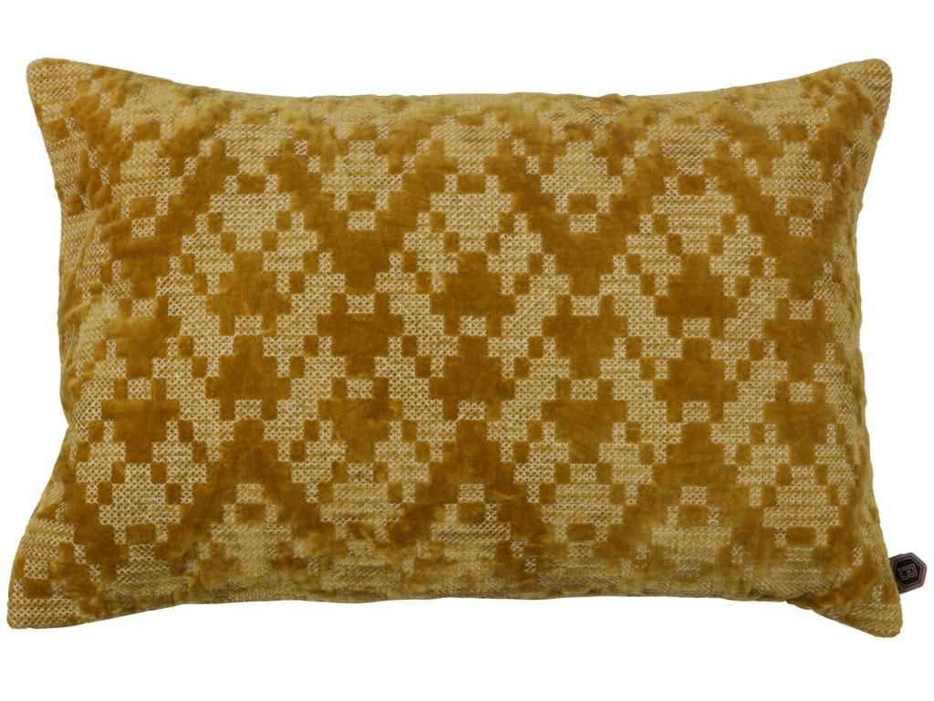 Hořčicově žlutý bavlněný polštář BePureHome, 40 x 60 cm - Bonami.cz