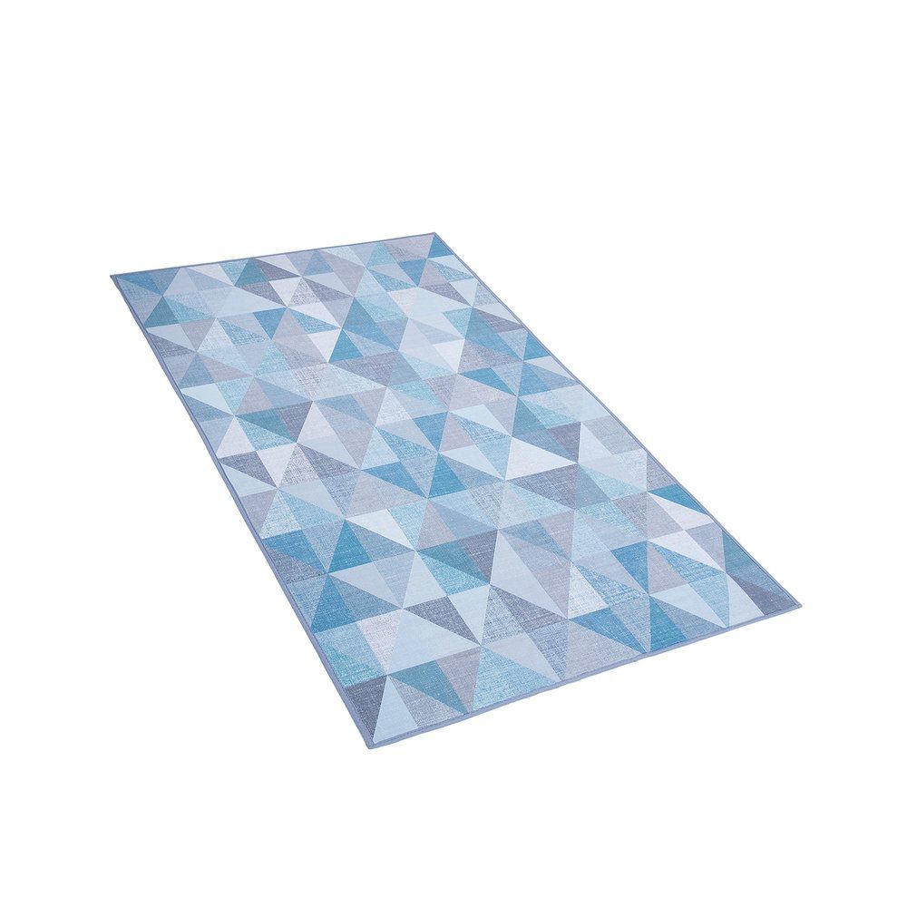 Modrošedý krátkovlasý koberec KARTEPE 80x150 cm - Beliani.cz