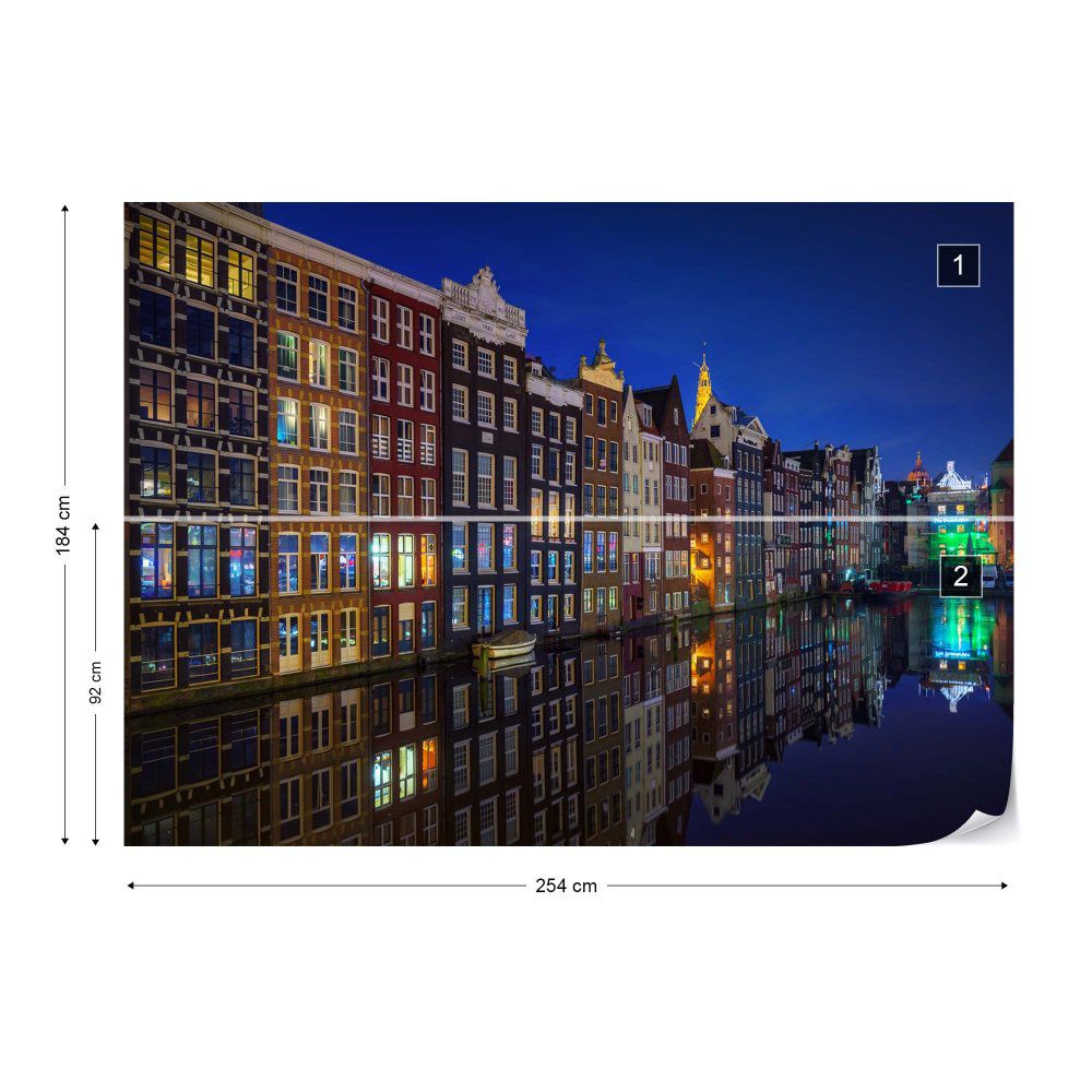 Fototapeta GLIX - Amsterdam At Night  + lepidlo ZDARMA Vliesová tapeta  - 254x184 cm - GLIX DECO s.r.o.
