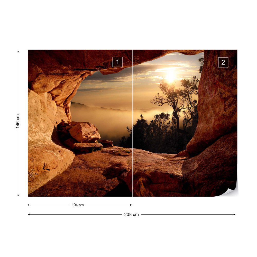 Fototapeta GLIX - Mountain View Cave + lepidlo ZDARMA Vliesová tapeta  - 208x146 cm - GLIX DECO s.r.o.