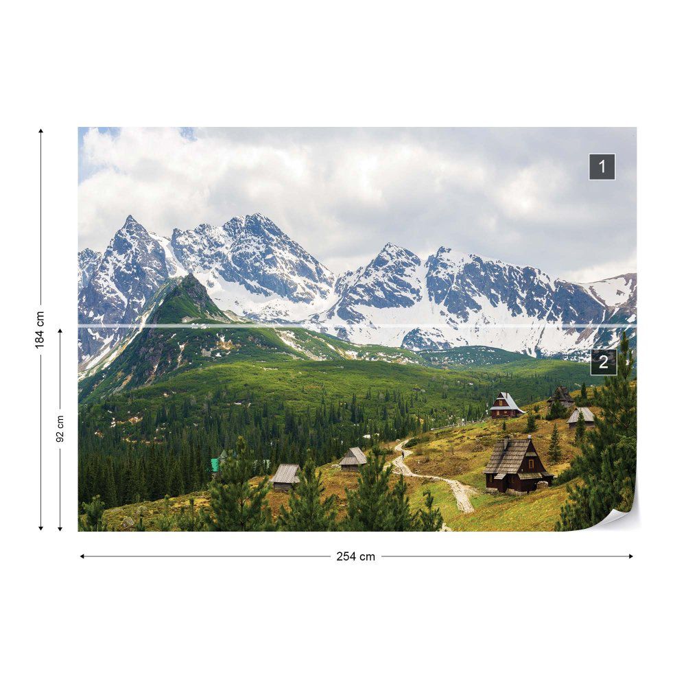 Fototapeta GLIX - Mountains Alps + lepidlo ZDARMA Vliesová tapeta  - 254x184 cm - GLIX DECO s.r.o.