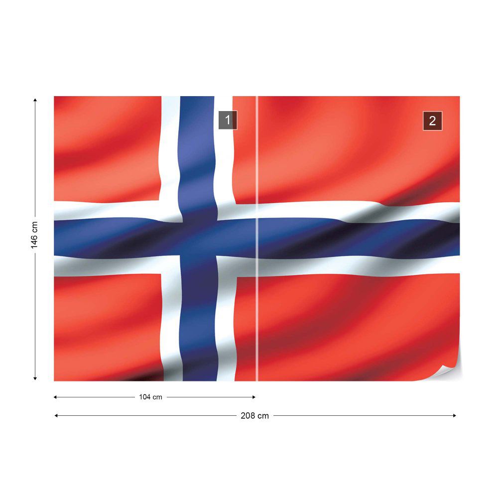 Fototapeta GLIX - 3D Flag Norway + lepidlo ZDARMA Vliesová tapeta  - 208x146 cm - GLIX DECO s.r.o.