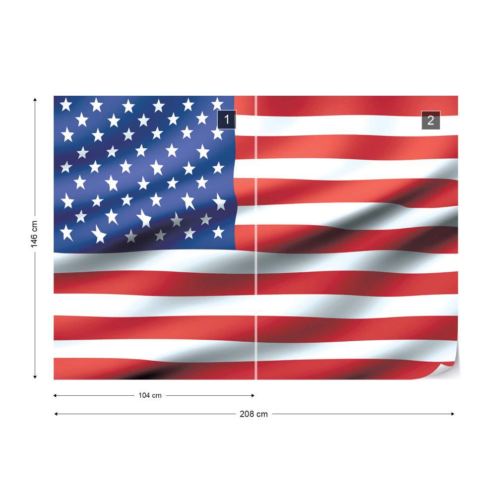 Fototapeta GLIX - 3D Flag United States Usa + lepidlo ZDARMA Vliesová tapeta  - 208x146 cm - GLIX DECO s.r.o.