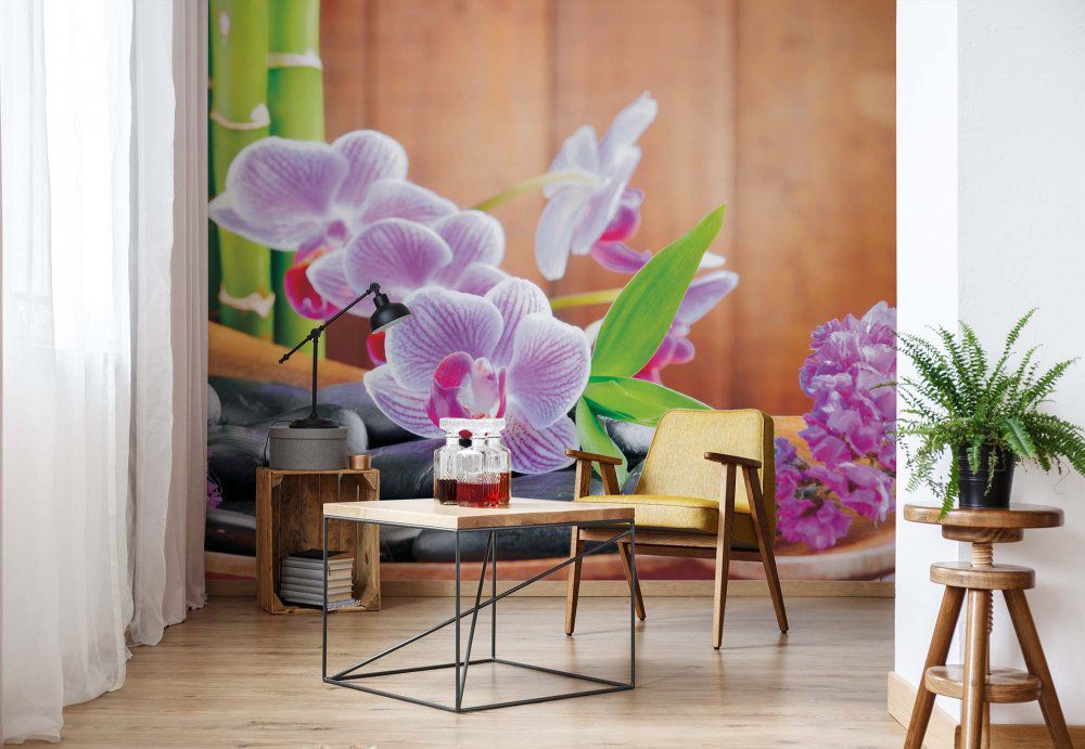 Fototapeta GLIX - Flowers Orchids Zen + lepidlo ZDARMA Vliesová tapeta  - 250x104 cm - GLIX DECO s.r.o.