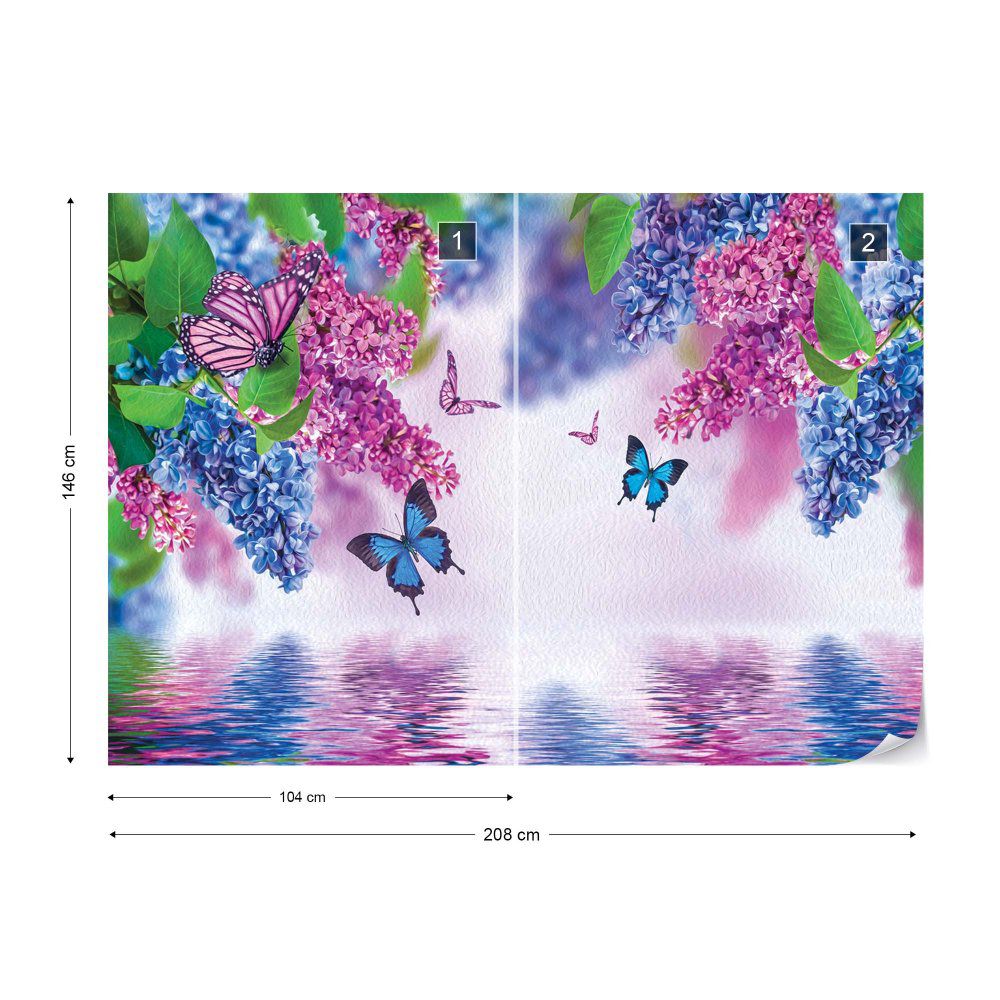 Fototapeta GLIX - Flowers Water Reflection + lepidlo ZDARMA Vliesová tapeta  - 208x146 cm - GLIX DECO s.r.o.