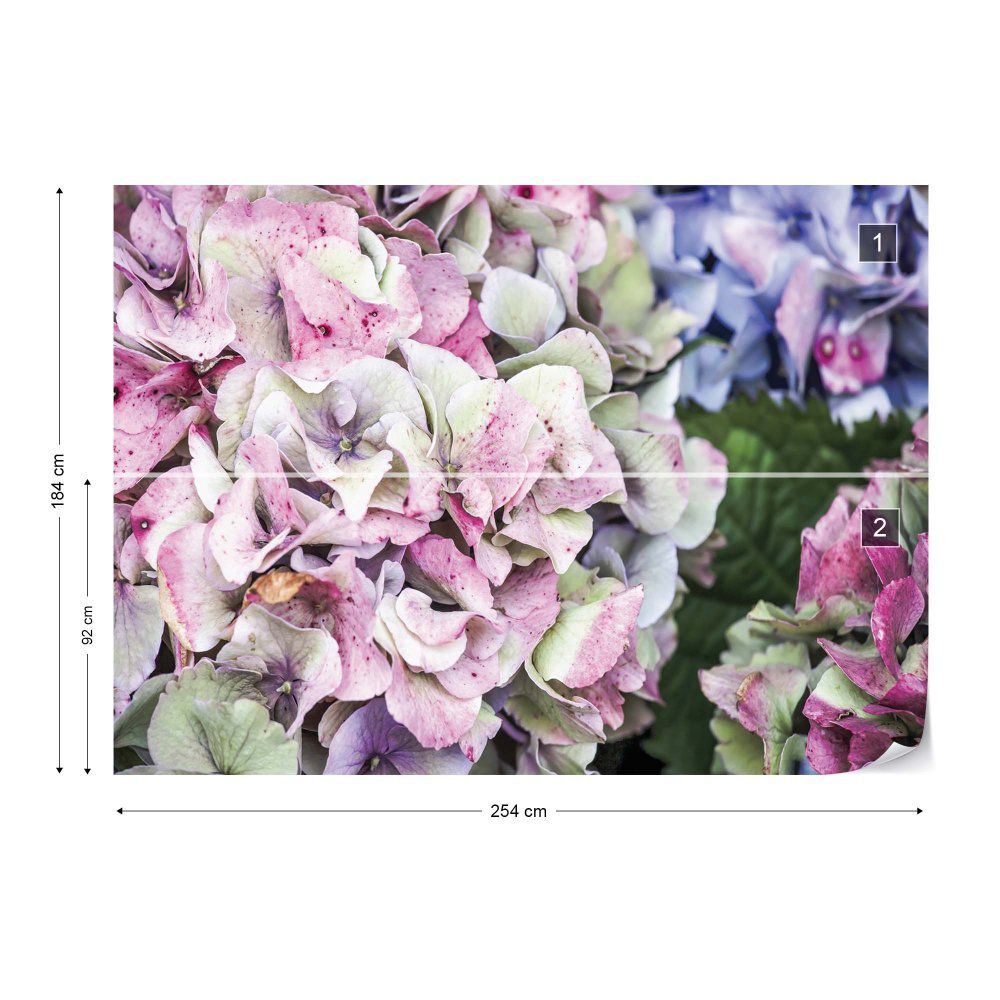 Fototapeta GLIX - Hydrangea Flowers + lepidlo ZDARMA Vliesová tapeta  - 254x184 cm - GLIX DECO s.r.o.