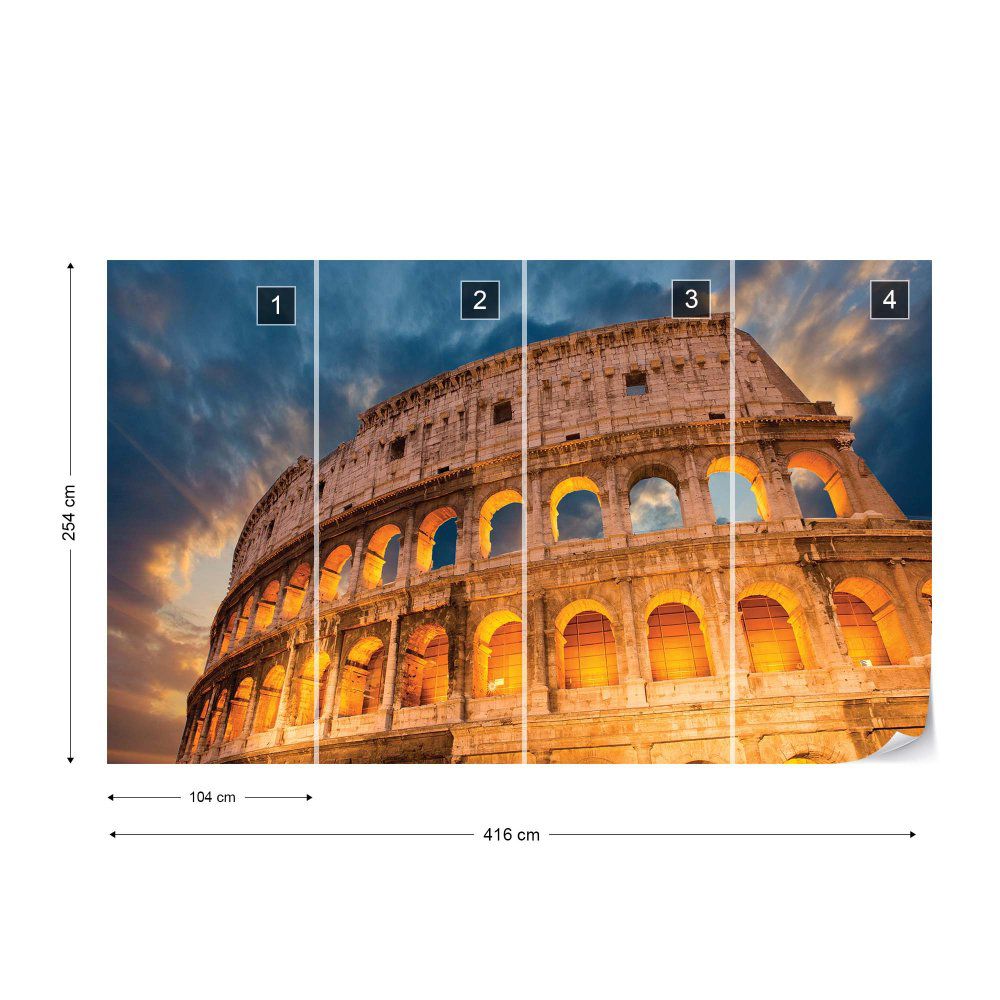 Fototapeta GLIX - Colosseum Rome Sunset + lepidlo ZDARMA Vliesová tapeta  - 416x254 cm - GLIX DECO s.r.o.