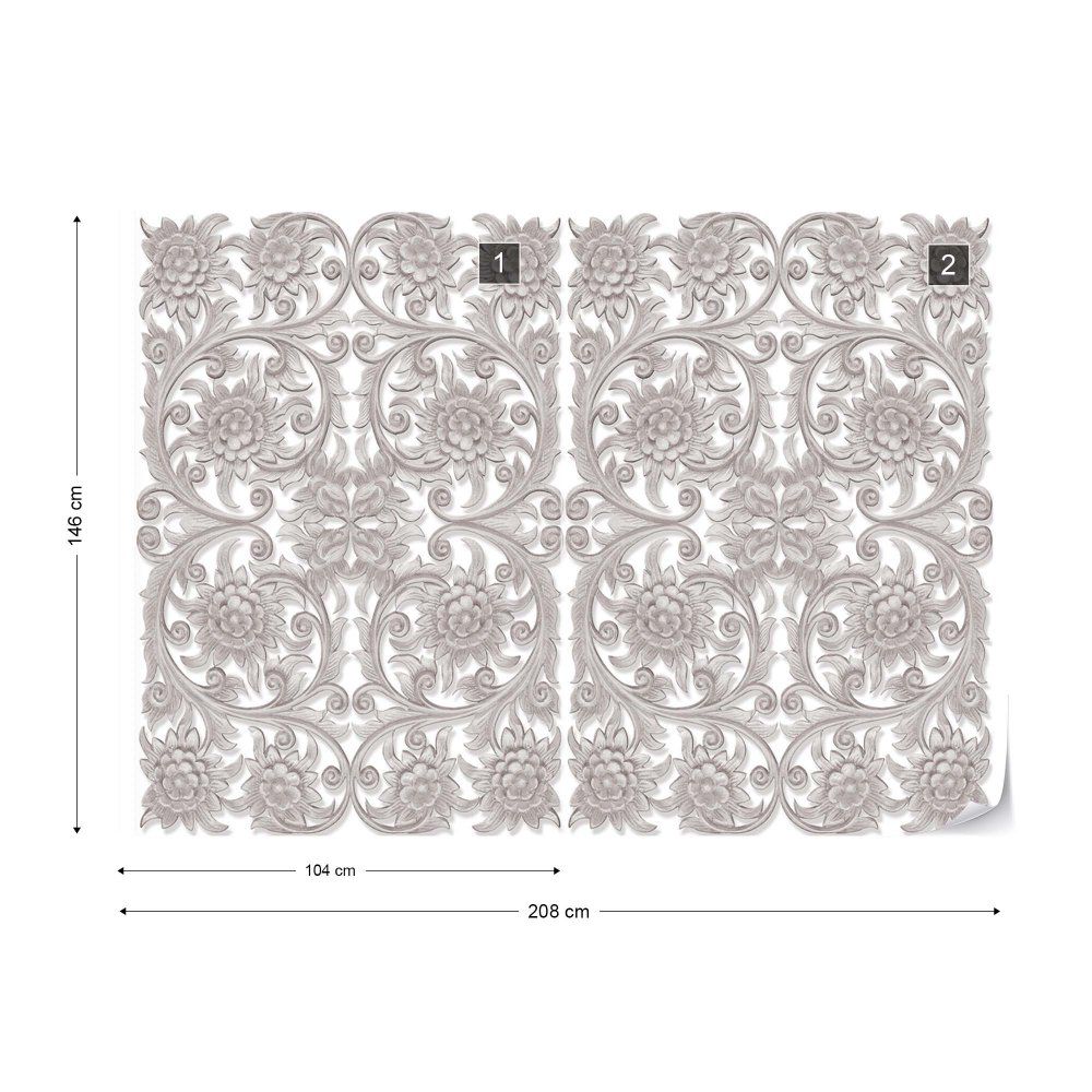 Fototapeta GLIX - 3D Vintage Pattern + lepidlo ZDARMA Vliesová tapeta  - 208x146 cm - GLIX DECO s.r.o.