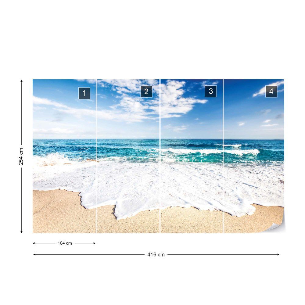 Fototapeta GLIX - Sea And Sand Beach + lepidlo ZDARMA Vliesová tapeta  - 416x254 cm - GLIX DECO s.r.o.
