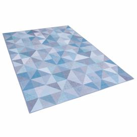 Modrošedý krátkovlasý koberec KARTEPE 160 x 230 cm