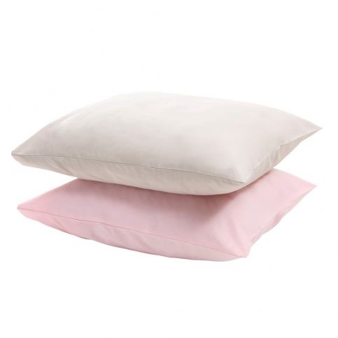 Sada růžového a bílého polštáře Baby Pillowcase Pink Stone - Bonami.cz