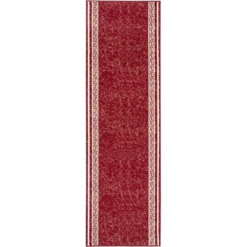 Hanse Home Collection koberce Běhoun | Basic | Červený s bílými ornamenty Rozměry koberců: 80x250cm  - Veselá Žena.cz