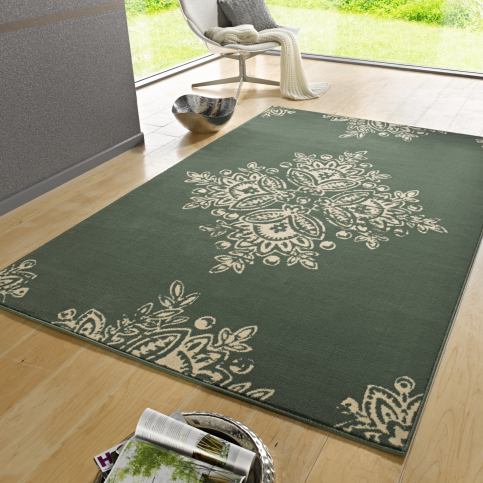 Hanse Home Collection koberce Kusový koberec Gloria | zelený | ornament Rozměry koberců: 80x150cm MK - Veselá Žena.cz