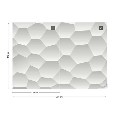 GLIX Fototapeta - 3D Honeycomb Texture Grey Vliesová tapeta  - 208x146 cm - GLIX DECO s.r.o.