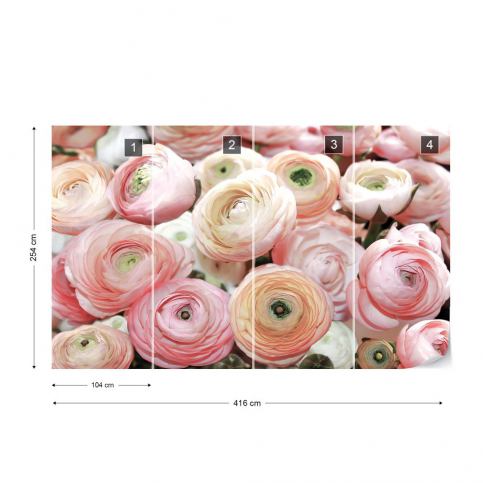 GLIX Fototapeta - Flowers Peonies I. Vliesová tapeta  - 416x254 cm - GLIX DECO s.r.o.