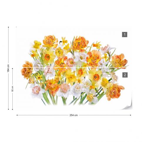 GLIX Fototapeta - High Angle View Of Flowering Plant Against White Background Vliesová tapeta - GLIX DECO s.r.o.