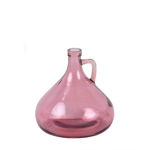 Růžová váza z recyklovaného skla Ego Dekor Cantaro, výška 17,5 cm - Bonami.cz