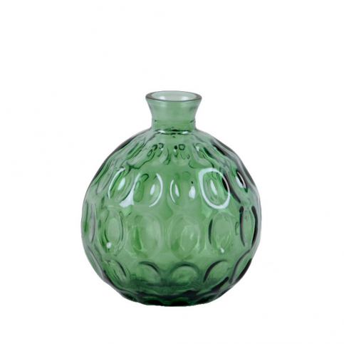 Zelená skleněná váza z recyklovaného skla Ego Dekor Dune, výška 18 cm - Bonami.cz