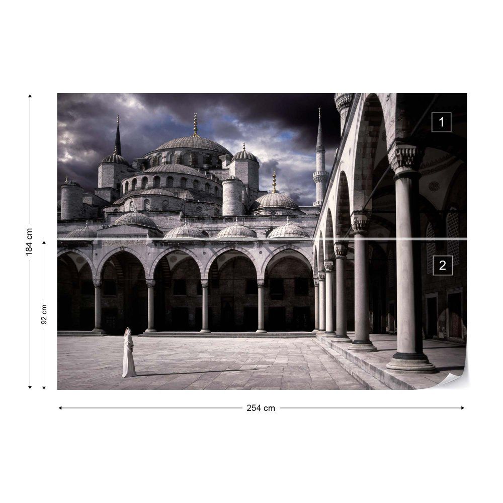 Fototapeta GLIX - Lady And The Mosque + lepidlo ZDARMA Vliesová tapeta  - 254x184 cm - GLIX DECO s.r.o.