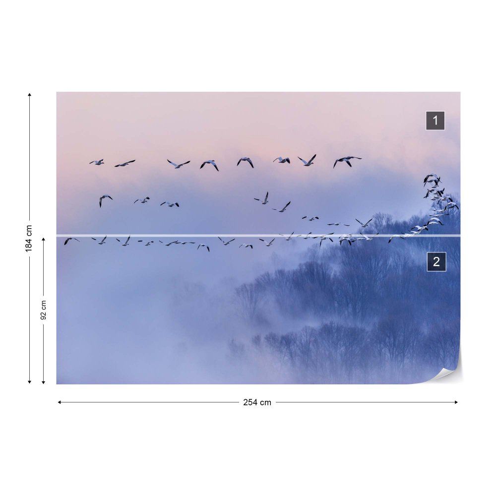 Fototapeta GLIX - Snow Geese + lepidlo ZDARMA Vliesová tapeta  - 254x184 cm - GLIX DECO s.r.o.