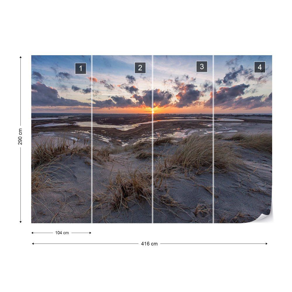 Fototapeta GLIX - Sun Down Beach + lepidlo ZDARMA Vliesová tapeta  - 416x290 cm - GLIX DECO s.r.o.