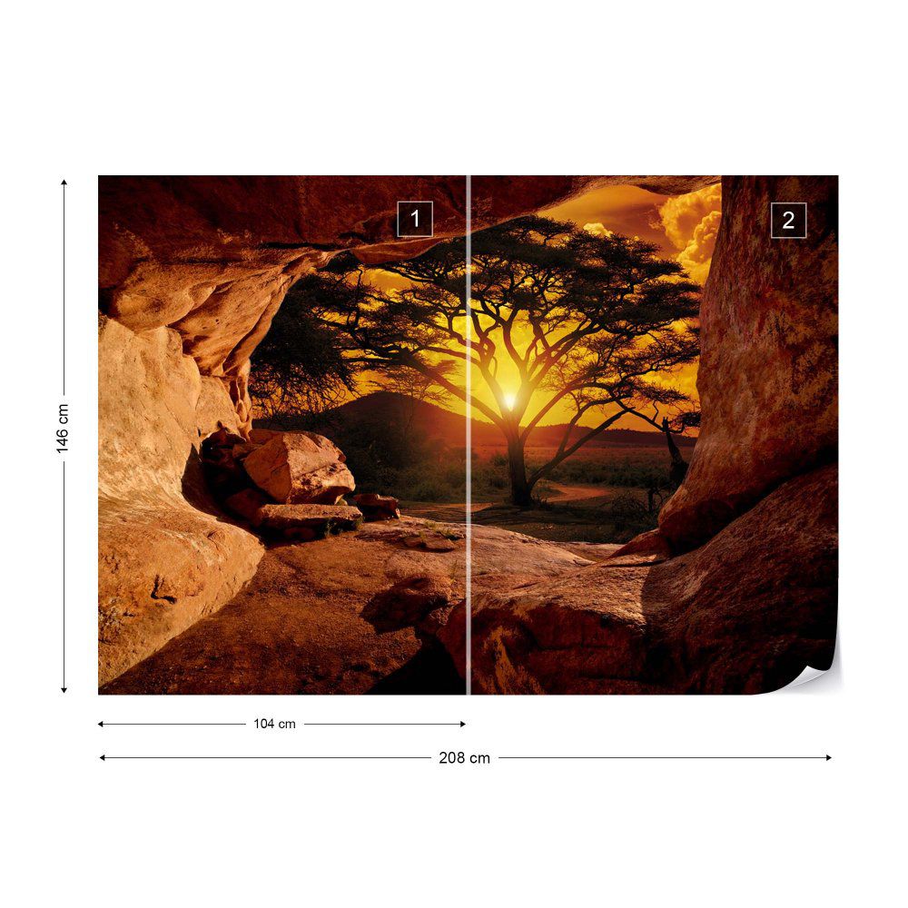 Fototapeta GLIX - Sunrise Africa Cave + lepidlo ZDARMA Vliesová tapeta  - 208x146 cm - GLIX DECO s.r.o.