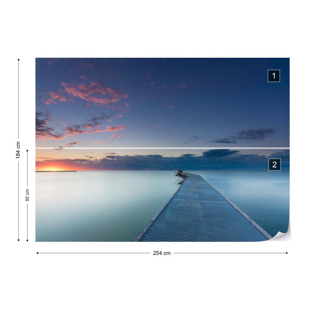 Fototapeta GLIX - Sunset From The Pier + lepidlo ZDARMA Vliesová tapeta  - 254x184 cm - GLIX DECO s.r.o.