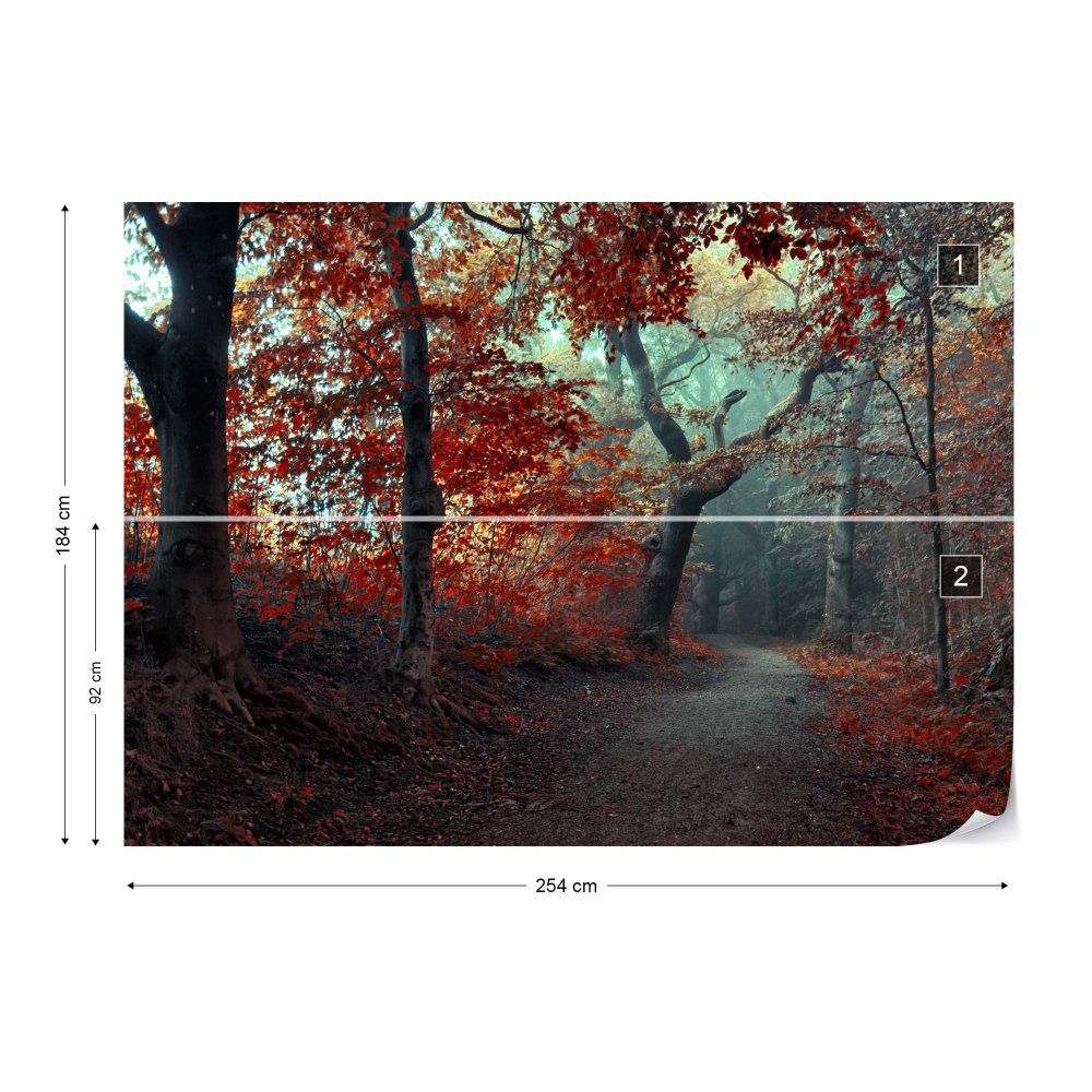 Fototapeta GLIX - The Red Forest + lepidlo ZDARMA Vliesová tapeta  - 254x184 cm - GLIX DECO s.r.o.
