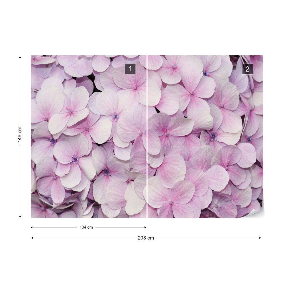 Fototapeta - Pastel Flowers Purple Vliesová tapeta  - 208x146 cm - GLIX DECO s.r.o.